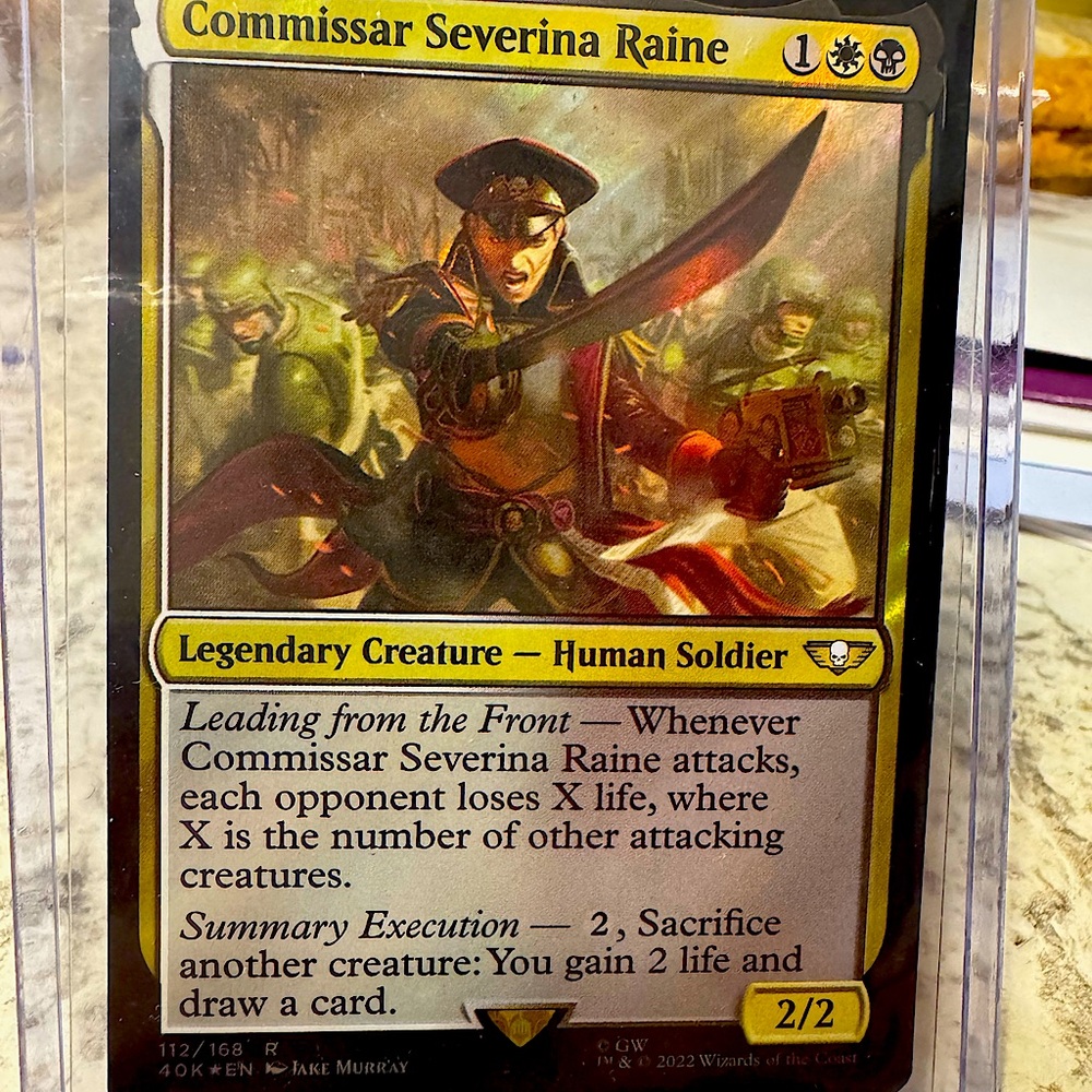 Commissar Severina Raine Card MTG magic the gathering